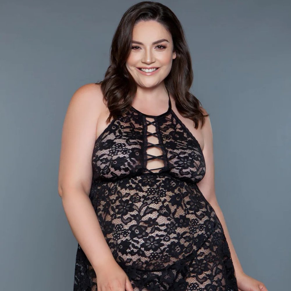 BeWicked - 2253P Rue Babydoll Black - Lingerie For Women